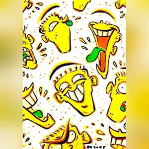 Ed Edd n Eddy "Ed Heads #2" Paint Art by Raven M